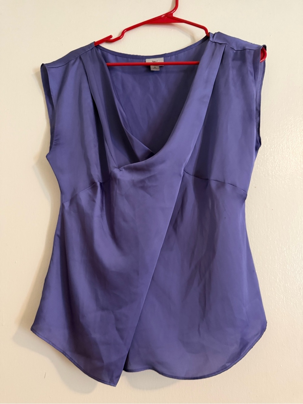 Worthington Sleeveless Draped V-Neck Blouse - Lavender